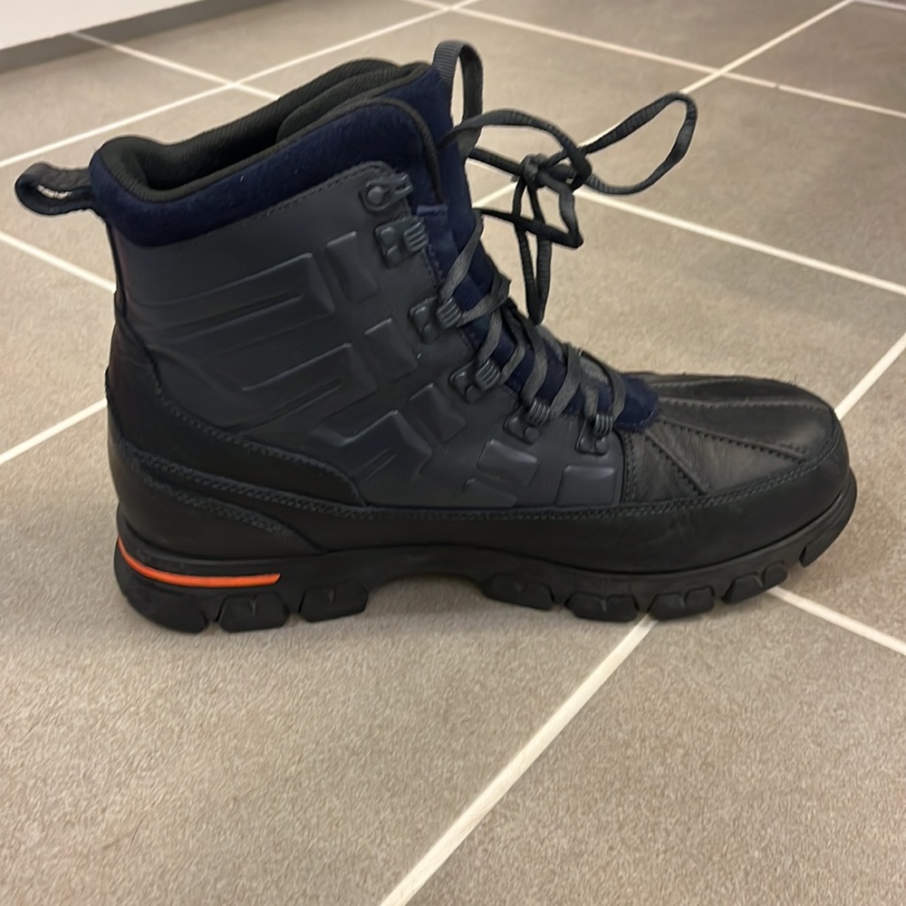 Polo Ralph Lauren Delton Winter Boots navy blue orange Mens Size 12 - Picture 3 of 15
